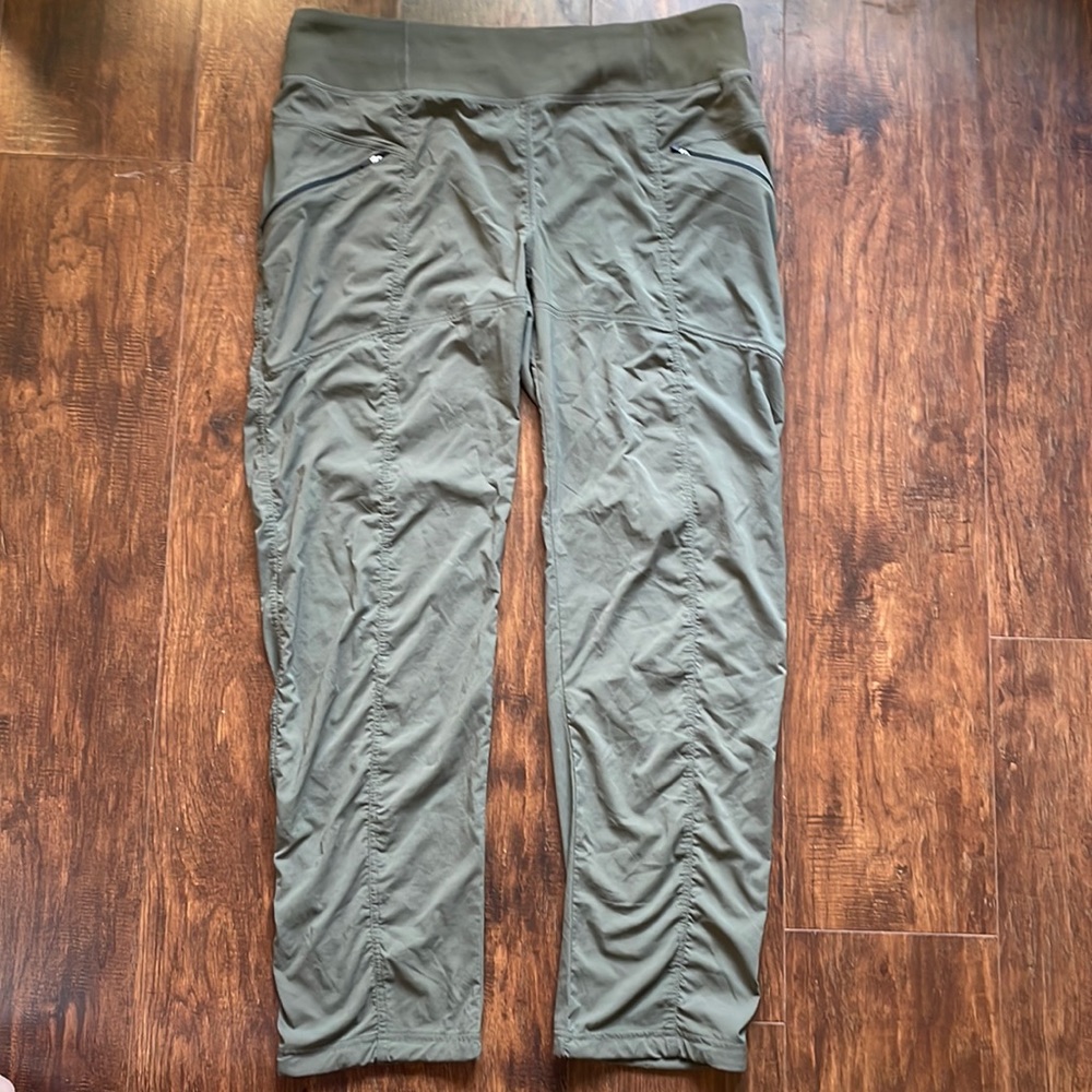 Prana Lightweight Quick Dry Adjustable Waist Ankles Pants Olive Green XL Joggers - Picture 1 of 11